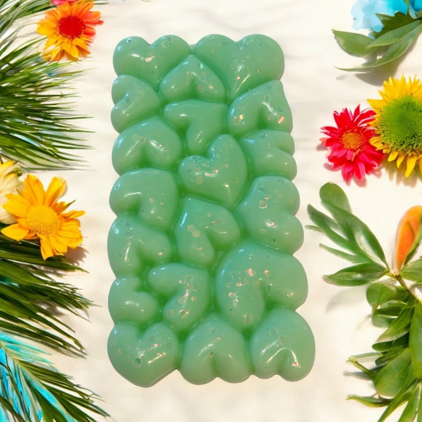 Summer: Large Wax Melt Heart Bubble Bar
