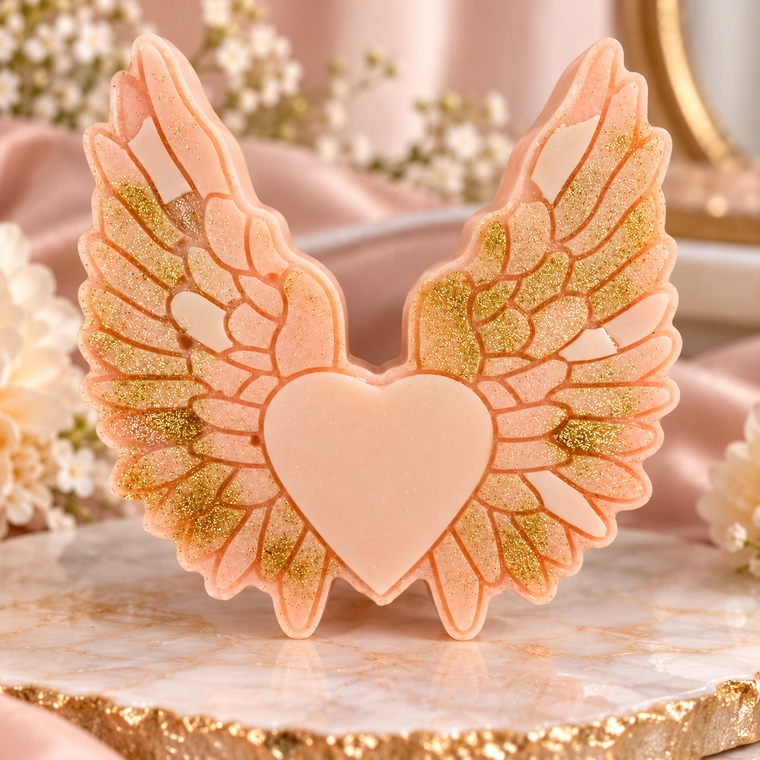 XL Angel Wings Heart Wax Melt