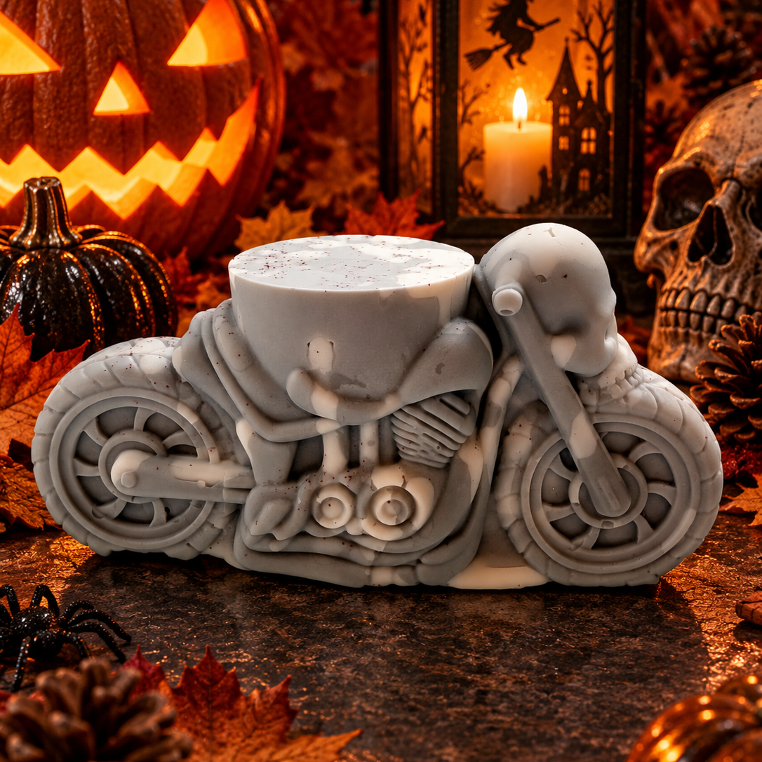 HALLOWEEN: Skull Motorcycle Wax Melt