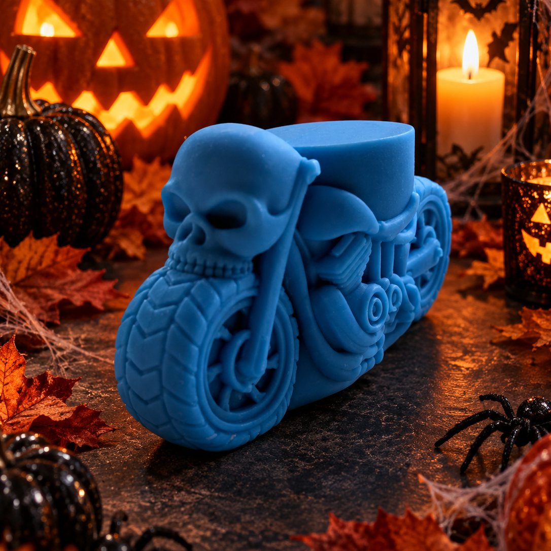 HALLOWEEN: Skull Motorcycle Wax Melt