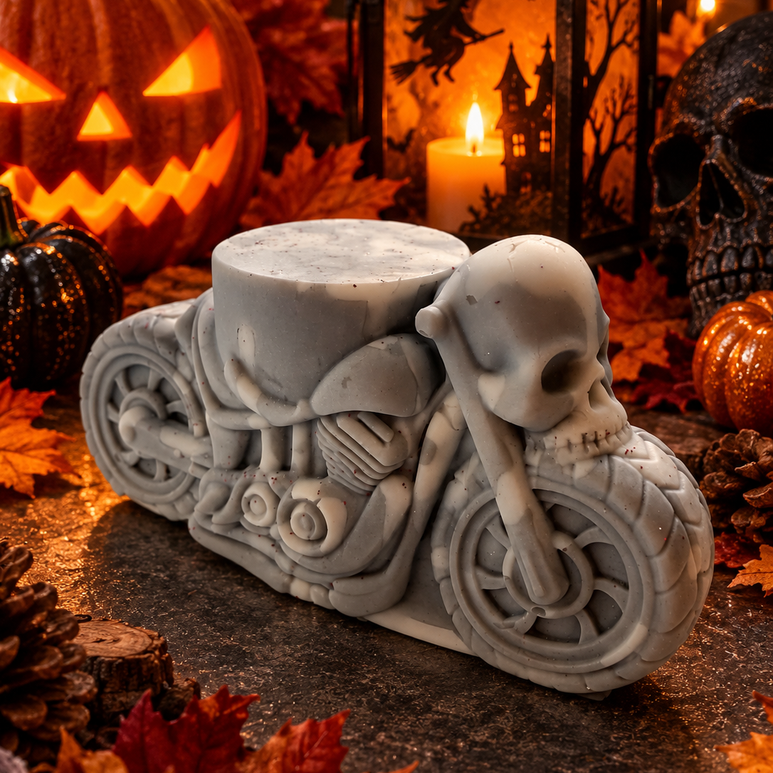 HALLOWEEN: Skull Motorcycle Wax Melt
