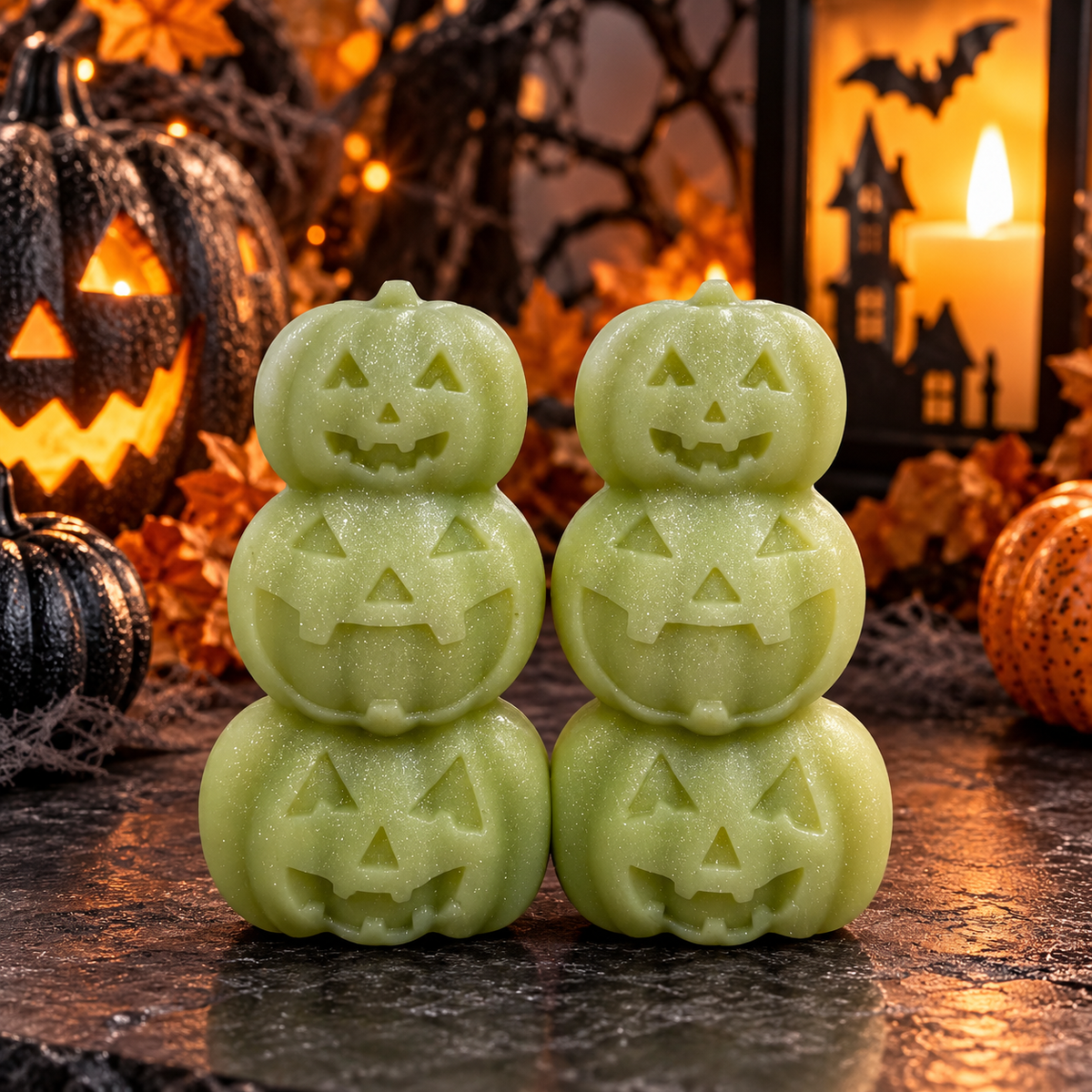 HALLOWEEN: Mini Trio Pumpkin Wax Melt Stack (Pack of 2)