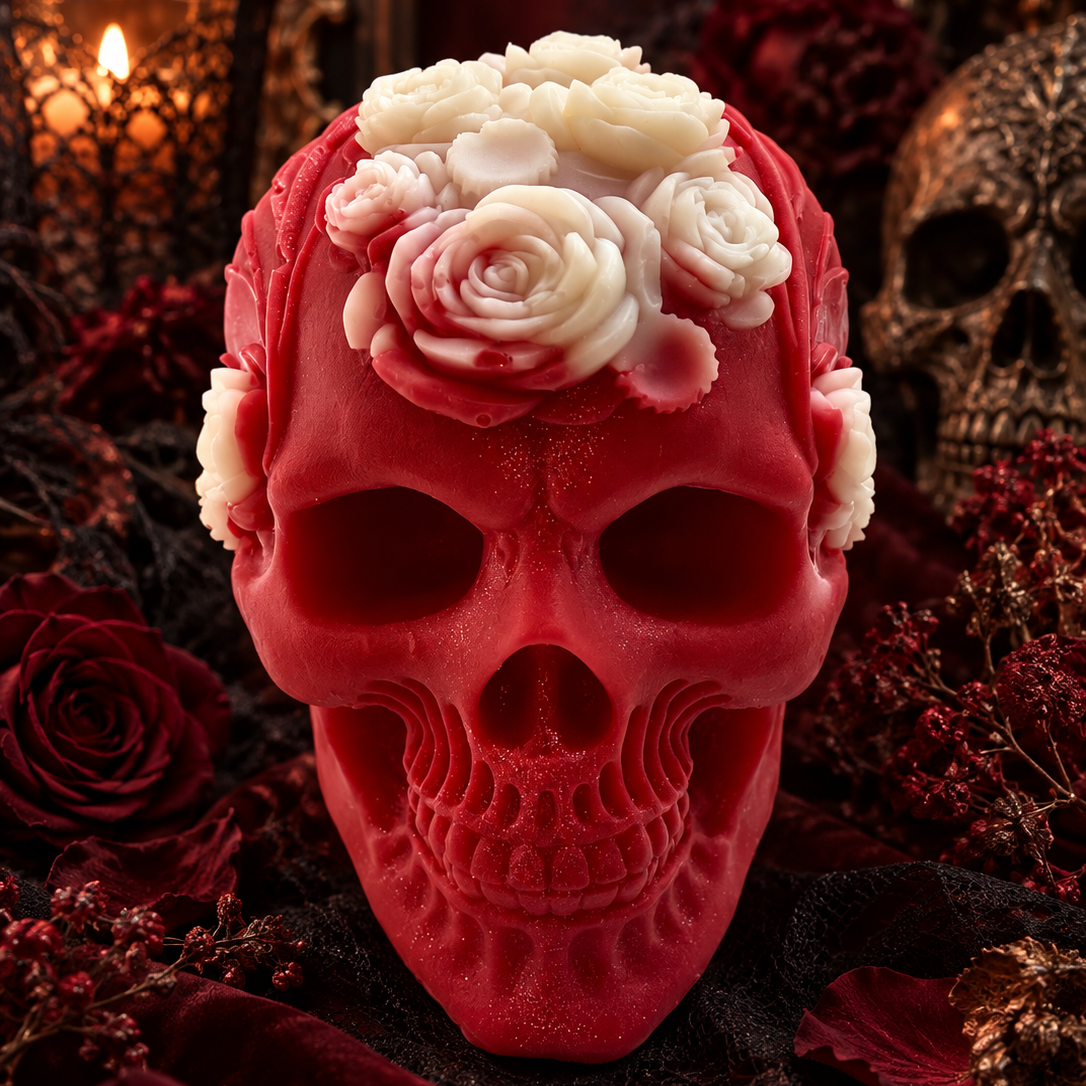 HALLOWEEN: 3D Skull & Roses Wax Melt