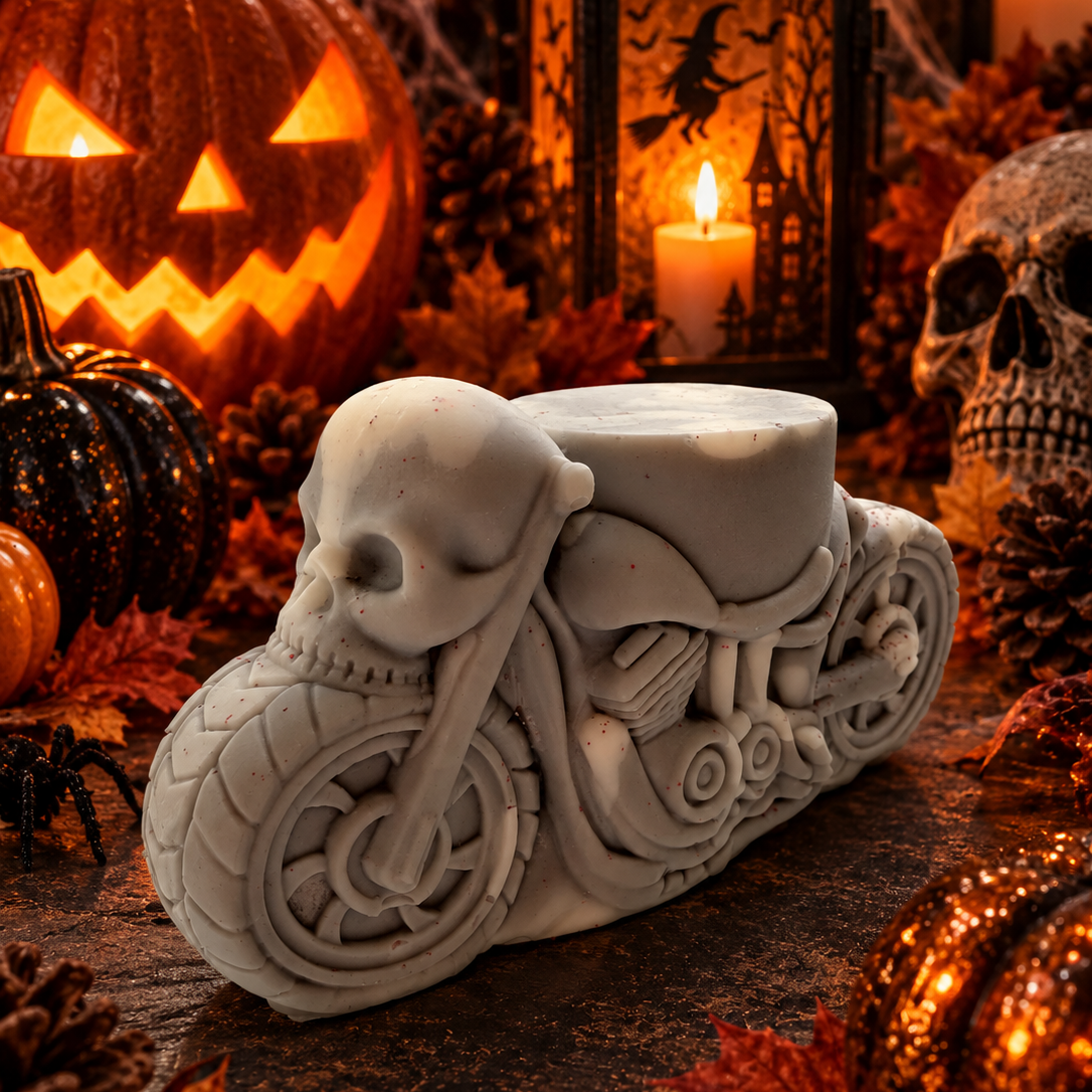 HALLOWEEN: Skull Motorcycle Wax Melt