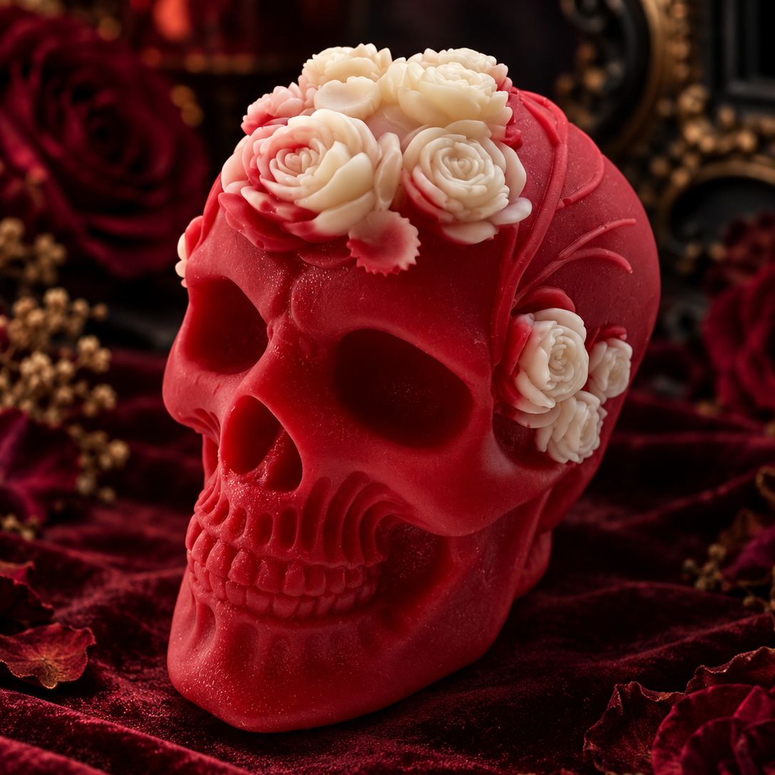 HALLOWEEN: 3D Skull & Roses Wax Melt