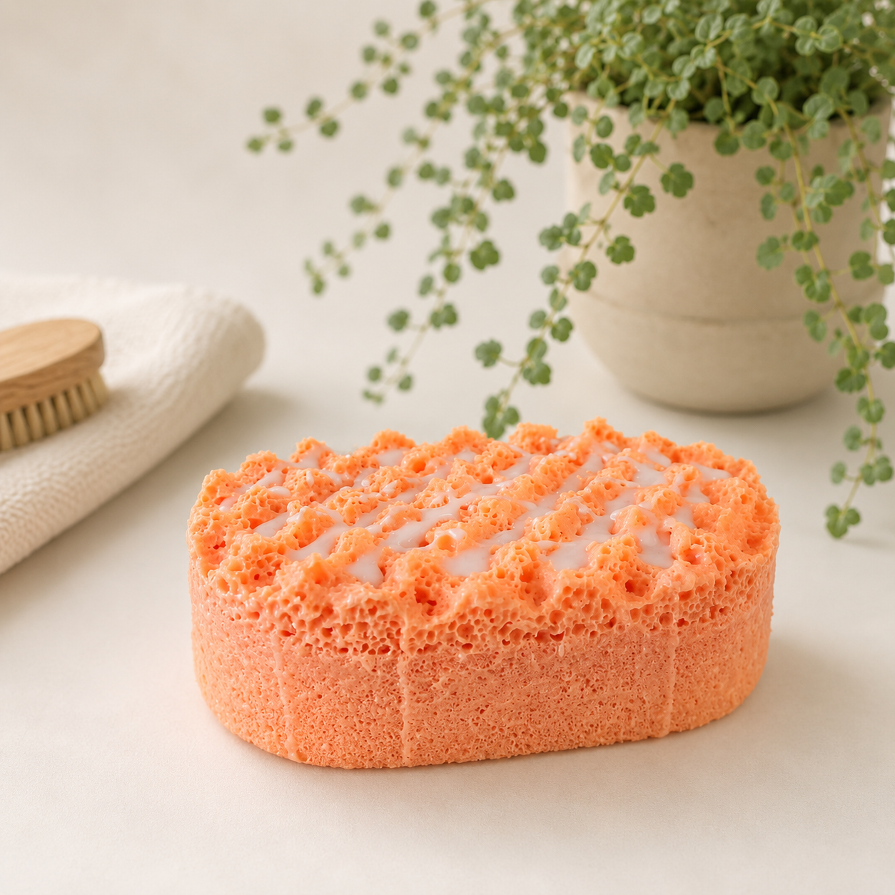 Soap Infused Exfoliating Sponge (With Clamshell)