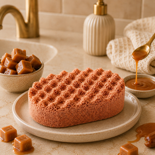 Karamel Kiss | Soap Infused Exfoliating Sponge