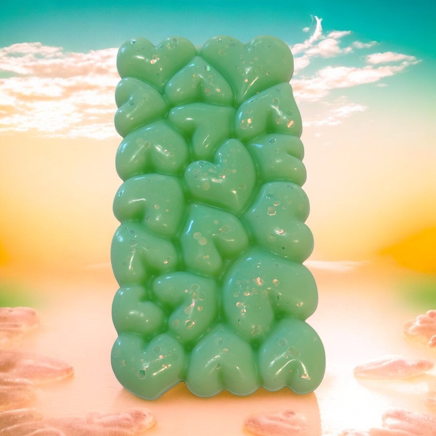 Summer: Large Wax Melt Heart Bubble Bar